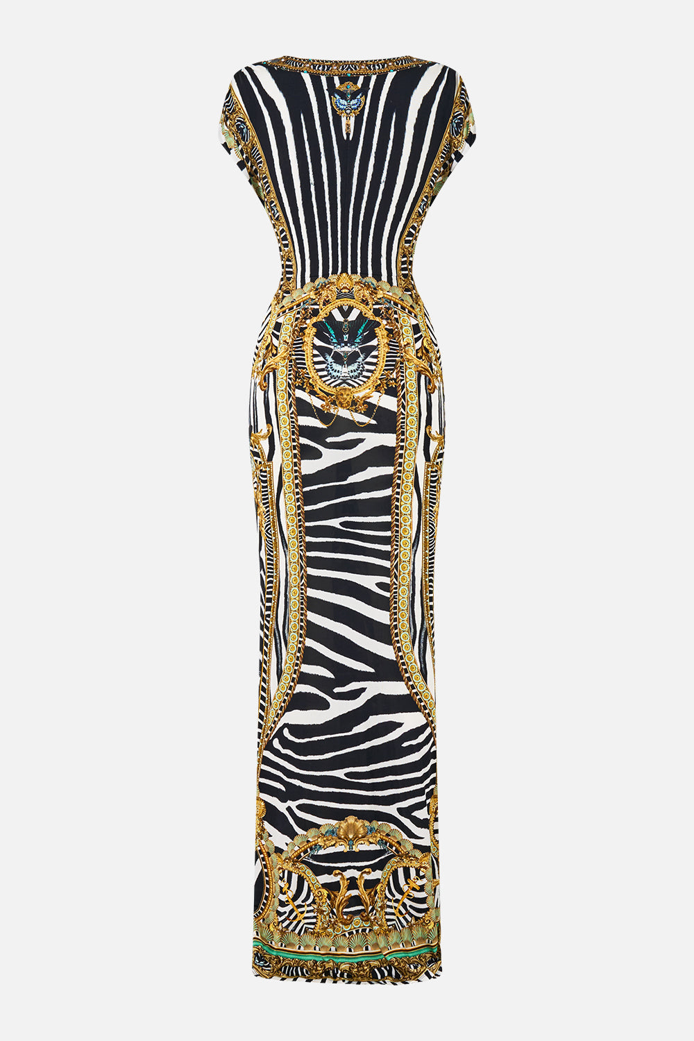 The Wrap Bodice Jersey Dress in print Zig Zag Zoo