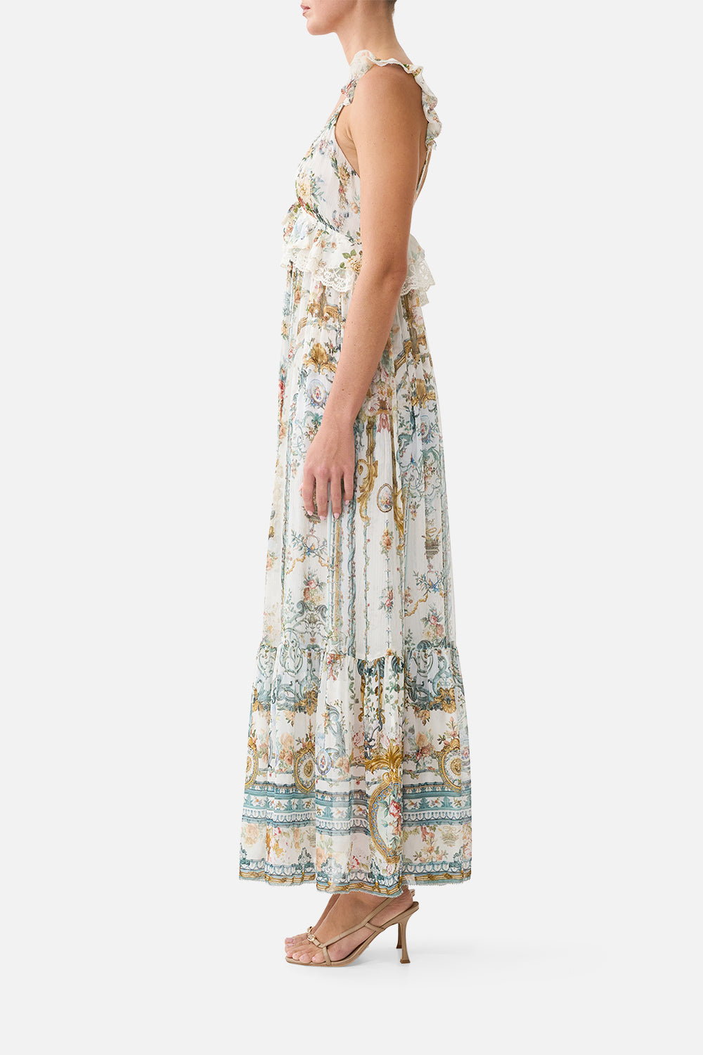 The Ballad Of The Bibliotheque Frill Bralette Long Dress