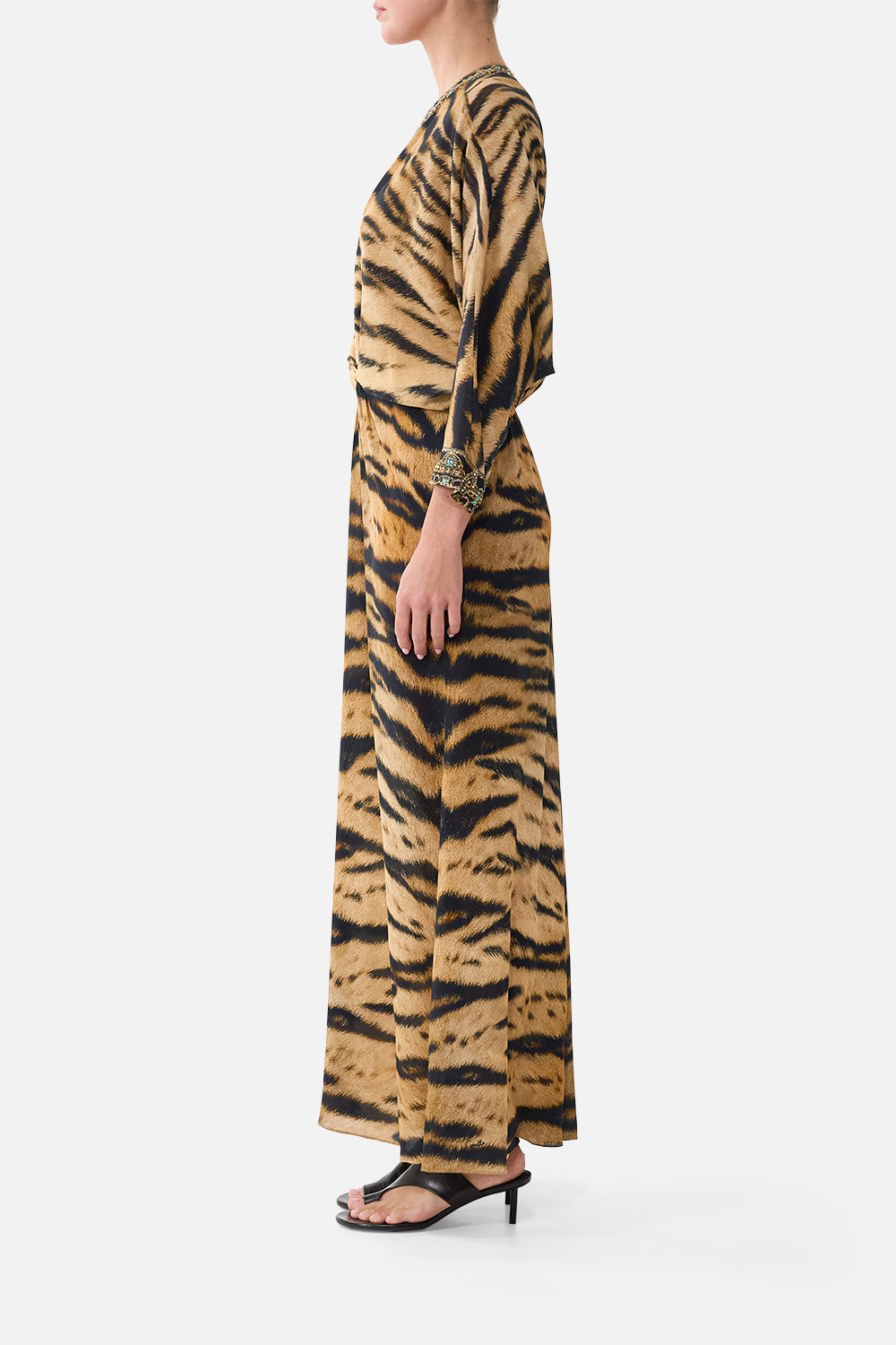 The Twist Front Batwing Dress in print A Wink To The Wild