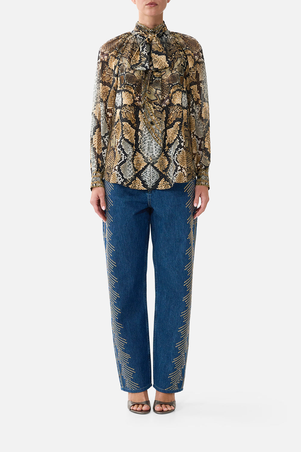 The CAMILLA Milla Girlfriend Jean in Denim. Model View