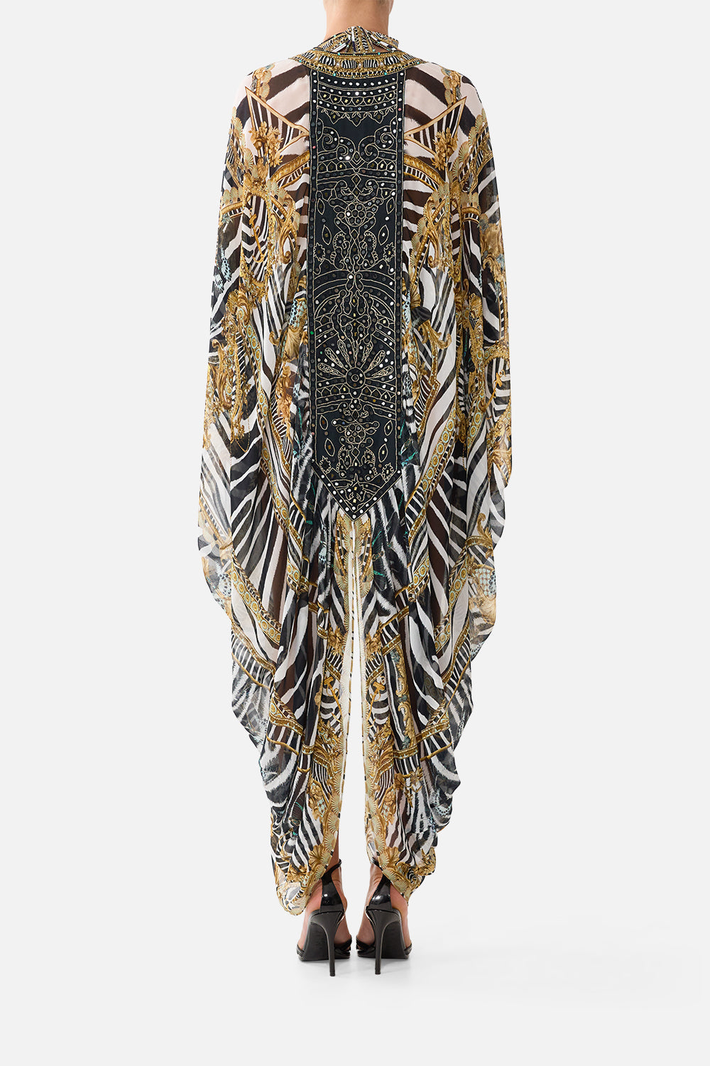 The CAMILLA Layer With Centre Back Panel in Print Zig Zag Zoo. Model View
