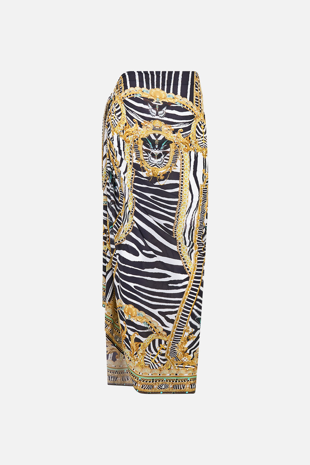 The CAMILLA Multi Wear Long Sarong in Print Zig Zag Zoo. Ghost View Back