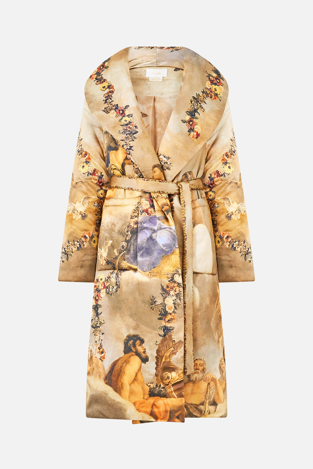QUILTED LONG WRAP COAT QUEEN OF BOHEMIA
