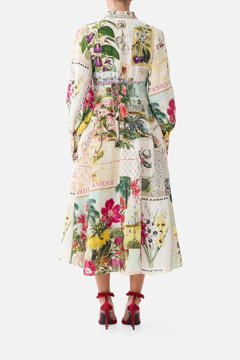 WAIST TIE SHIRT DRESS LA BELLE BOTANIQUE