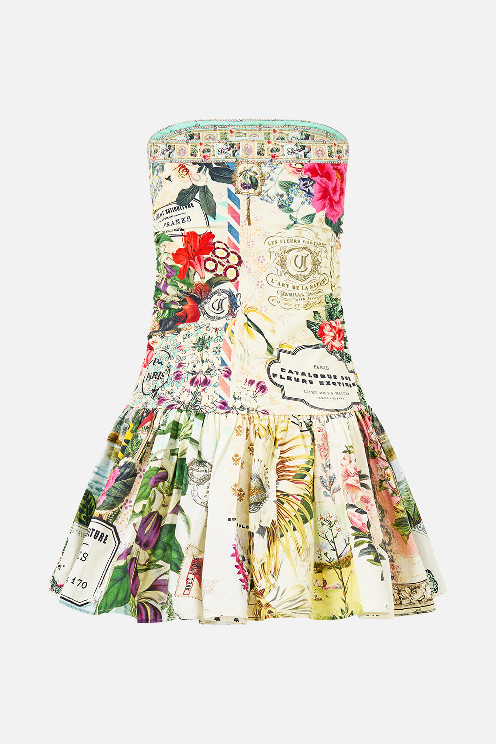 MINI DRESS WITH HEM FLOUNCE LA BELLE BOTANIQUE