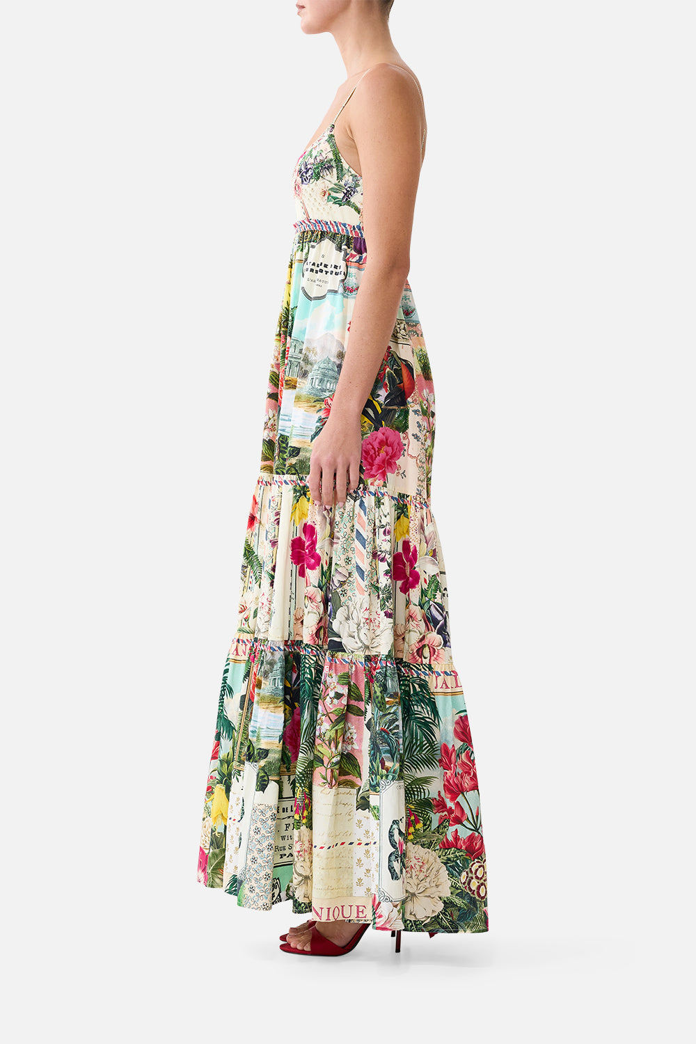 LONG DRESS WITH JERSEY BODICE LA BELLE BOTANIQUE