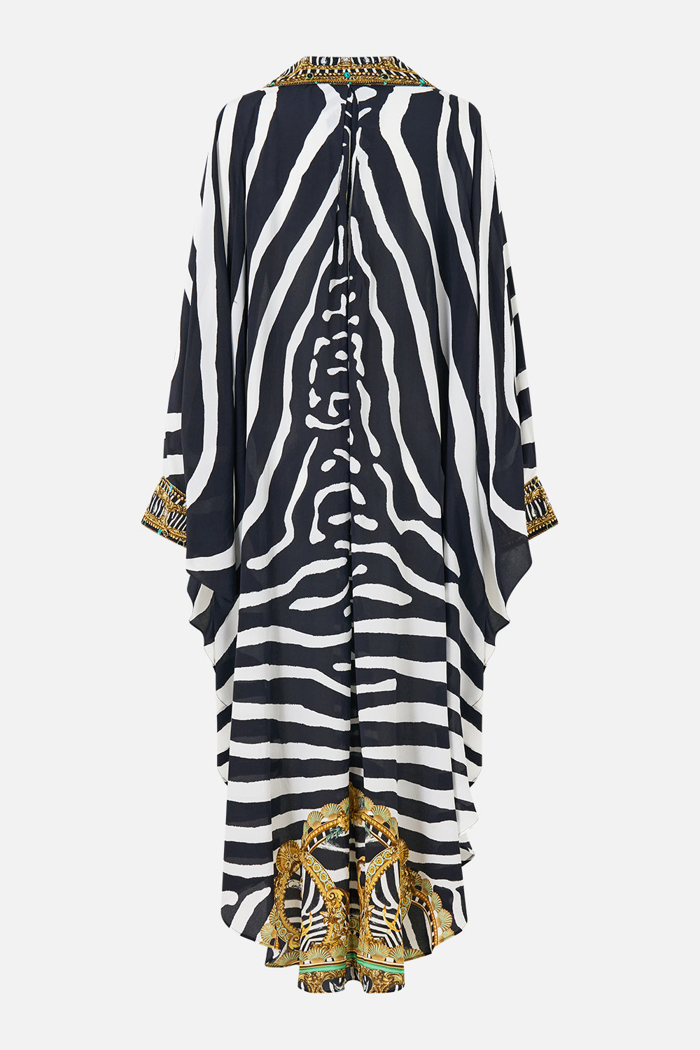 The Long Kaftan With Button Cuff in print Zig Zag Zoo