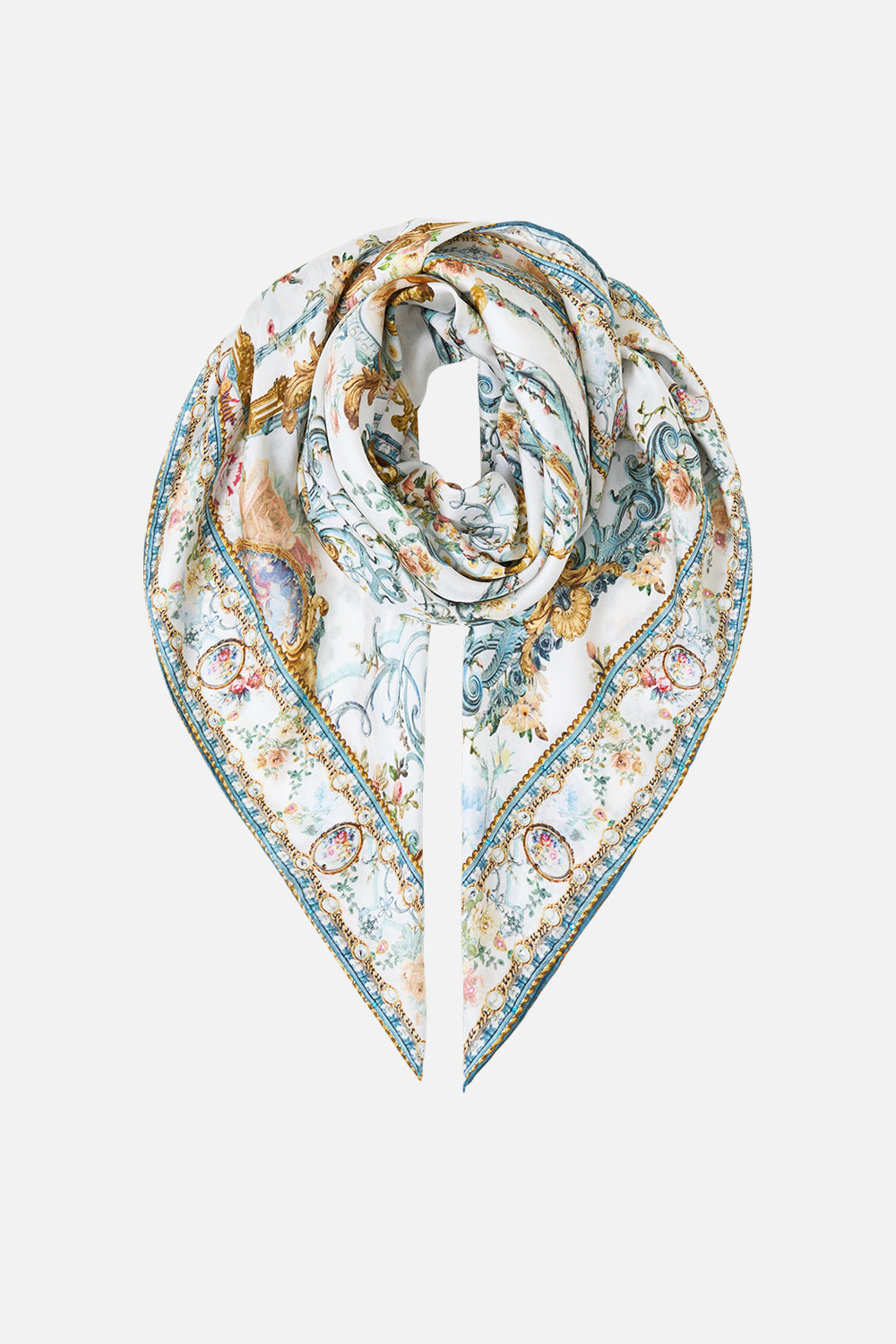 The Ballad Of The Bibliotheque Large Crystalled Silk Square Scarf