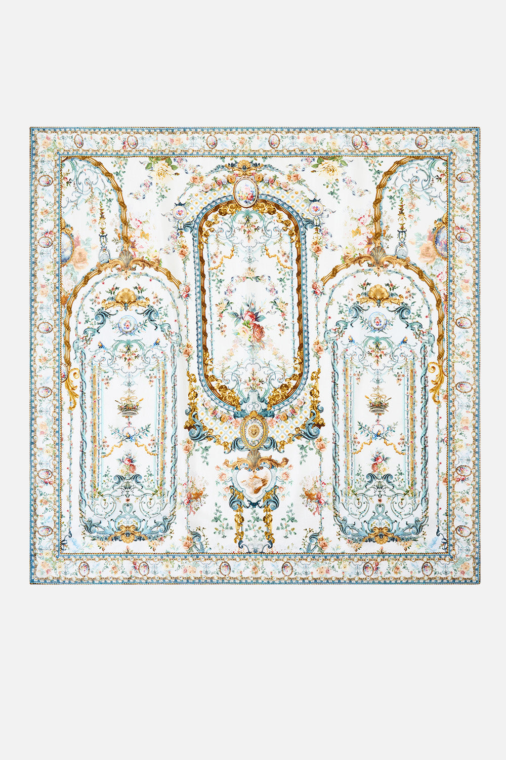 The Ballad Of The Bibliotheque Large Crystalled Silk Square Scarf