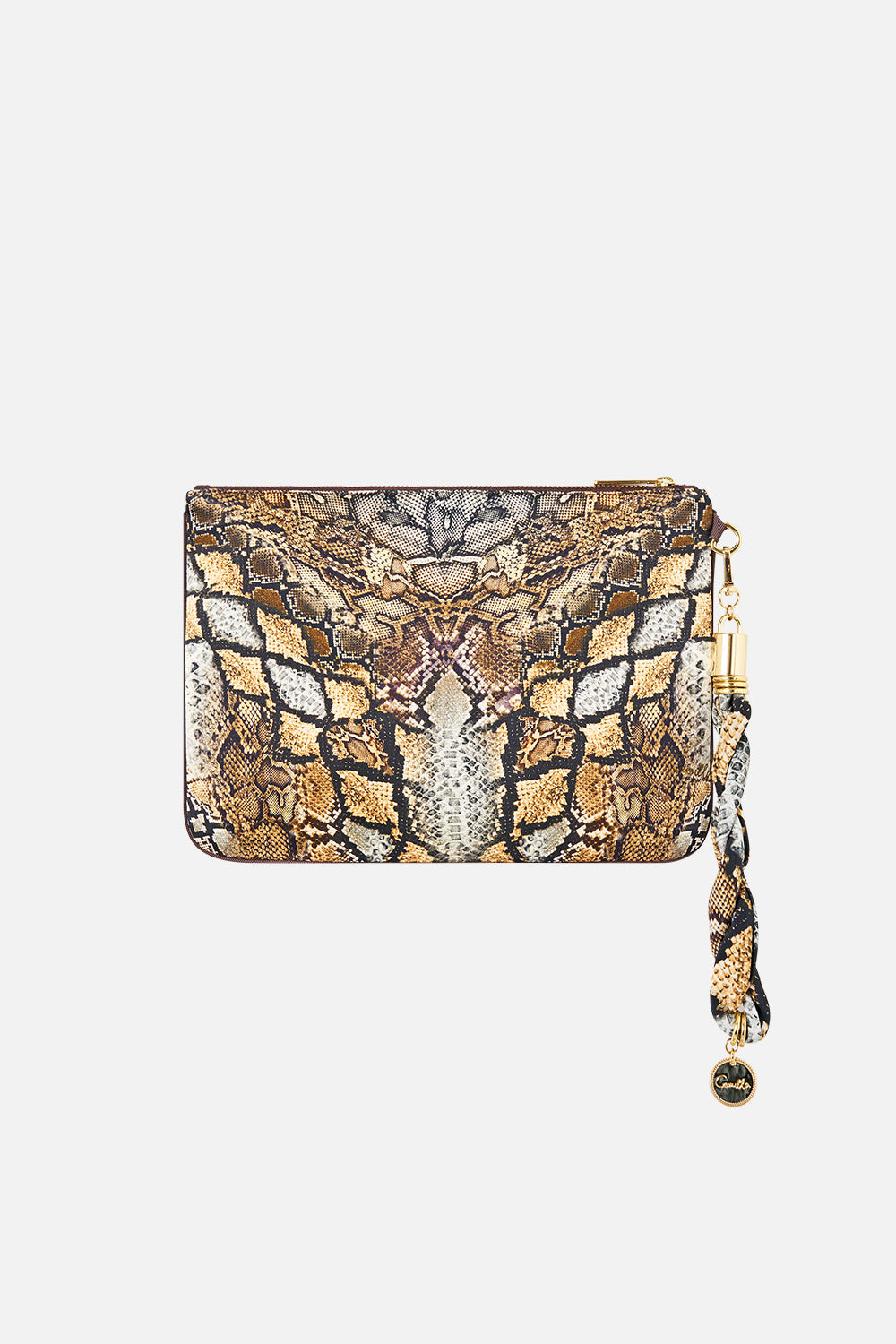 The CAMILLA Scarf Clutch in Print Animalia Heirlooms. Ghost View Back