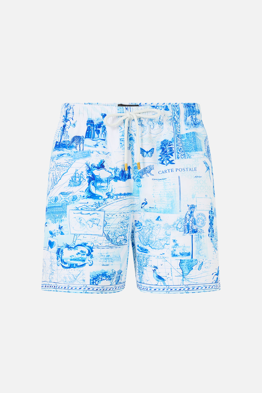 MID LENGTH BOARDSHORT WITH ELASTIC WAIST JOURNAL DE VOYAGE