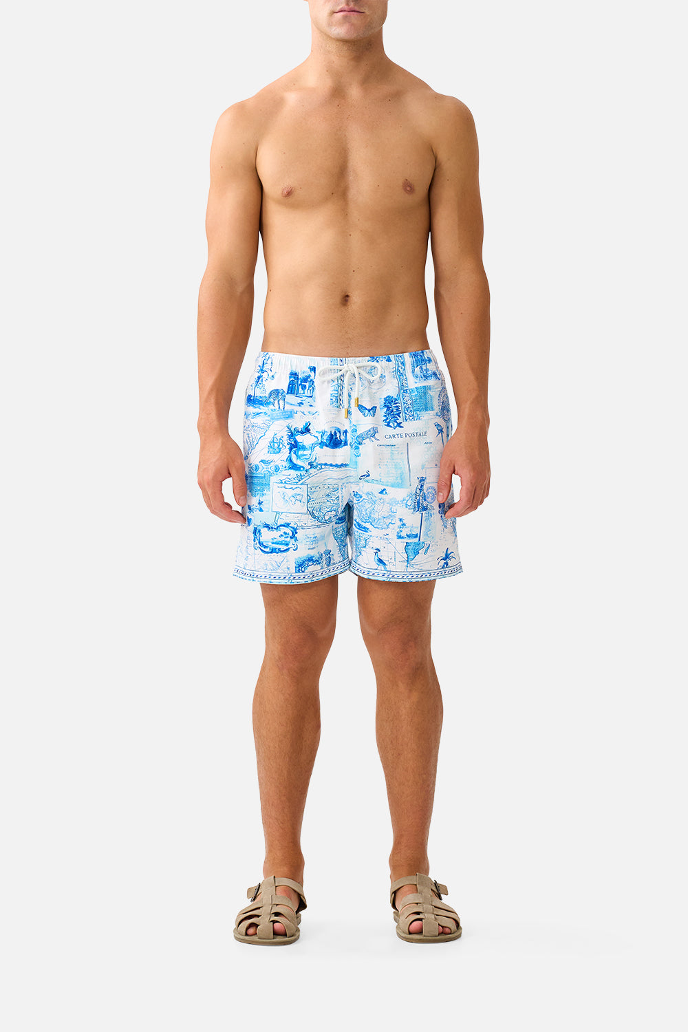 MID LENGTH BOARDSHORT WITH ELASTIC WAIST JOURNAL DE VOYAGE