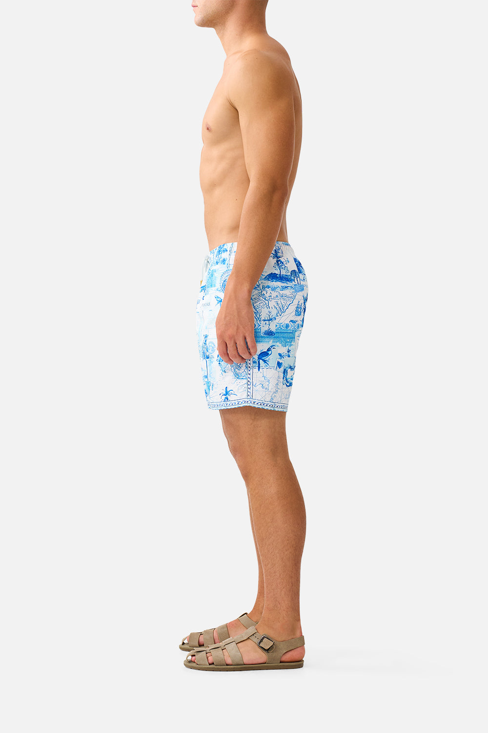 MID LENGTH BOARDSHORT WITH ELASTIC WAIST JOURNAL DE VOYAGE