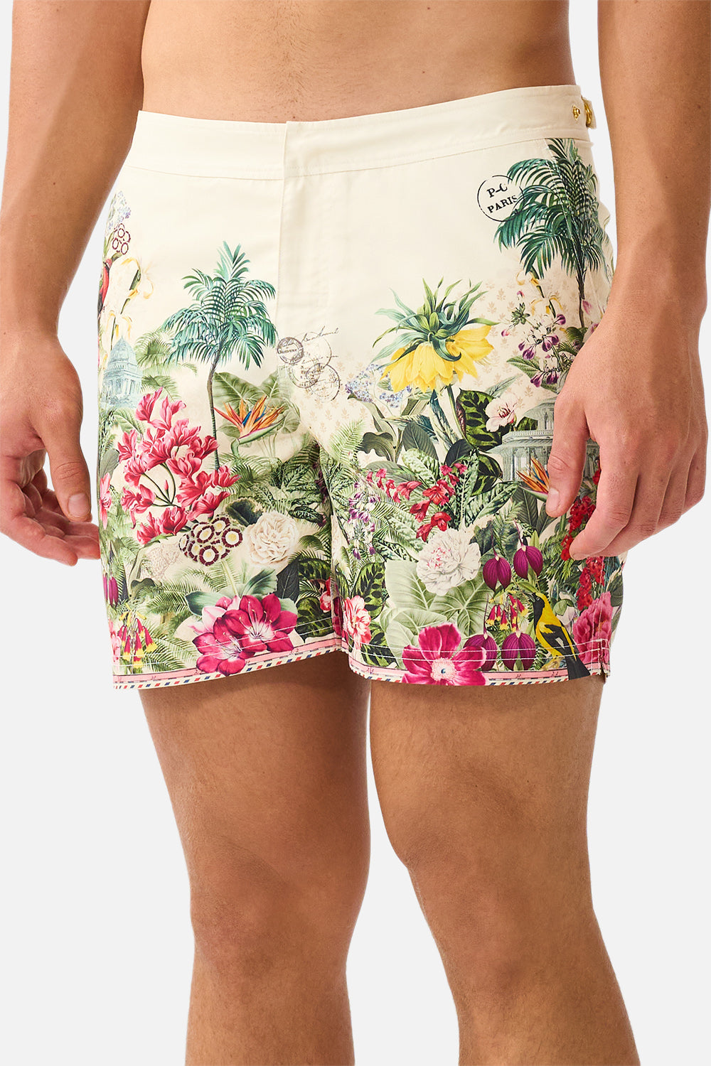 MID LENGTH BOARDSHORT WITH FIXED WAIST LA BELLE BOTANIQUE