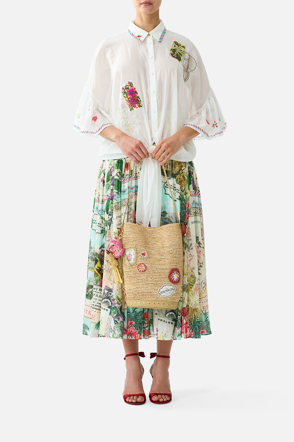 RAFFIA HOBO SHOULDER BAG LA BELLE BOTANIQUE