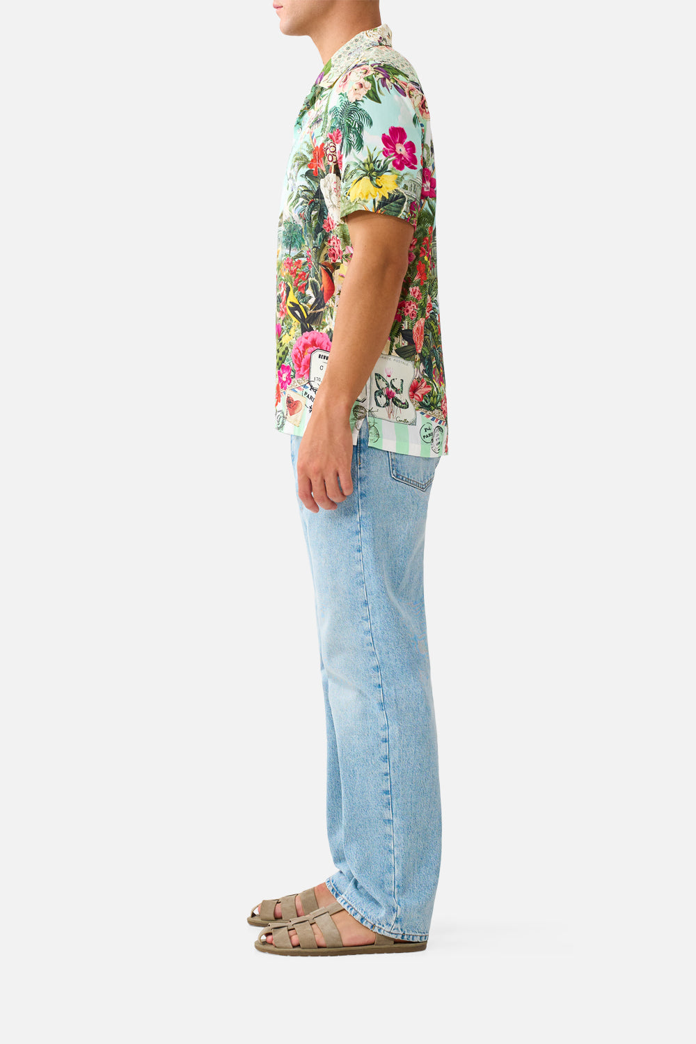 SHORT SLEEVE CAMP COLLARED SHIRT LA BELLE BOTANIQUE