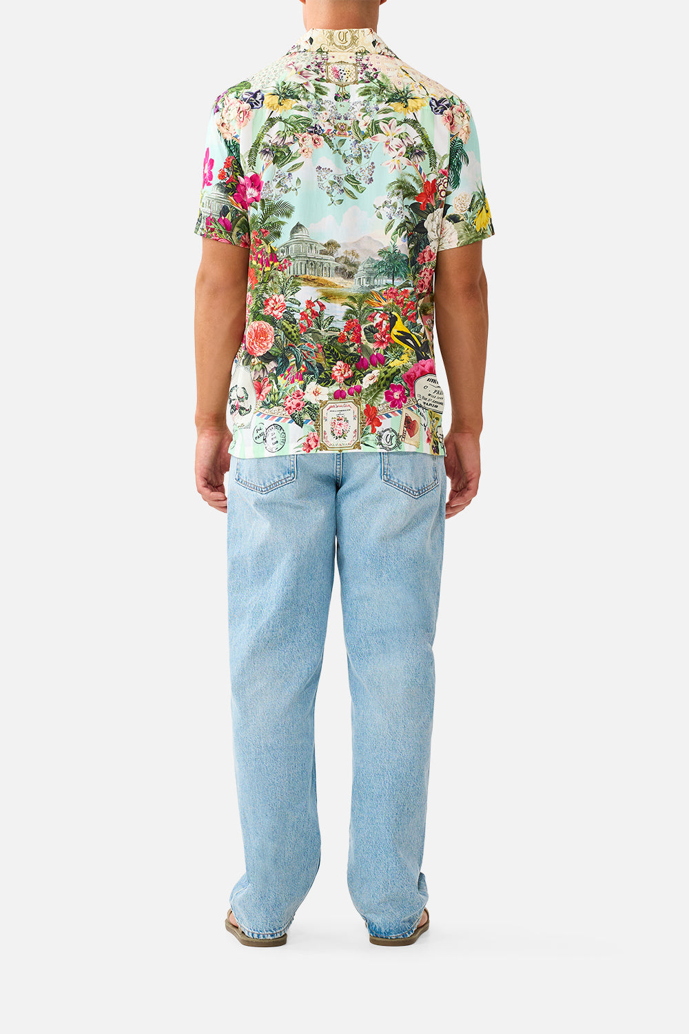 SHORT SLEEVE CAMP COLLARED SHIRT LA BELLE BOTANIQUE