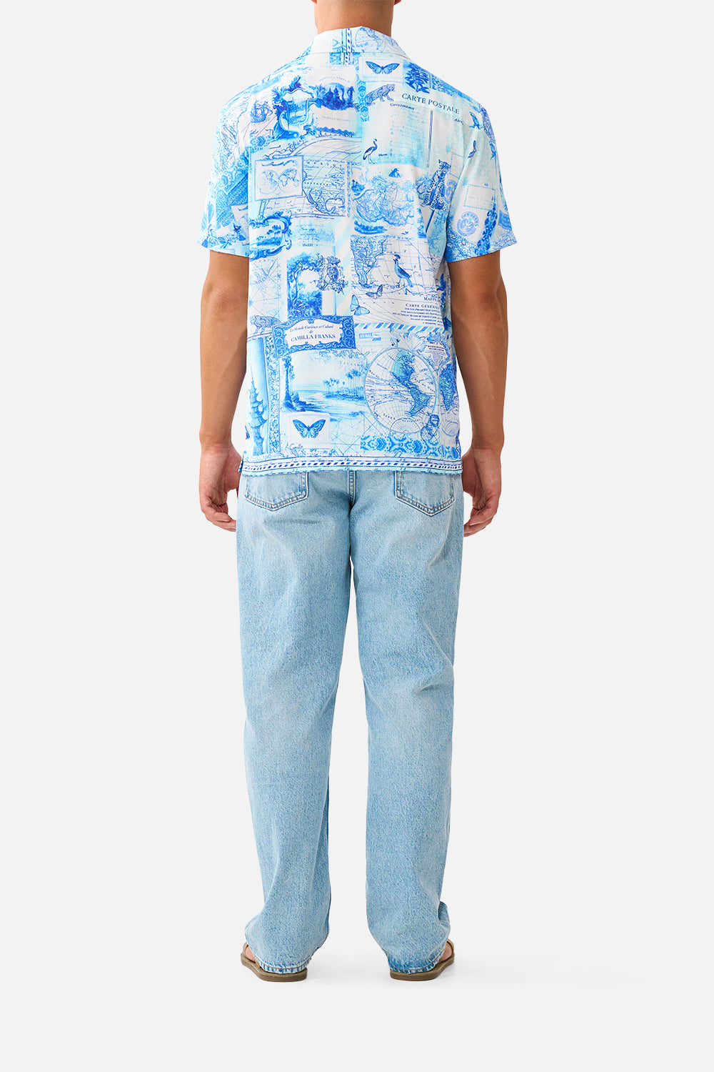 SHORT SLEEVE CAMP COLLARED SHIRT JOURNAL DE VOYAGE