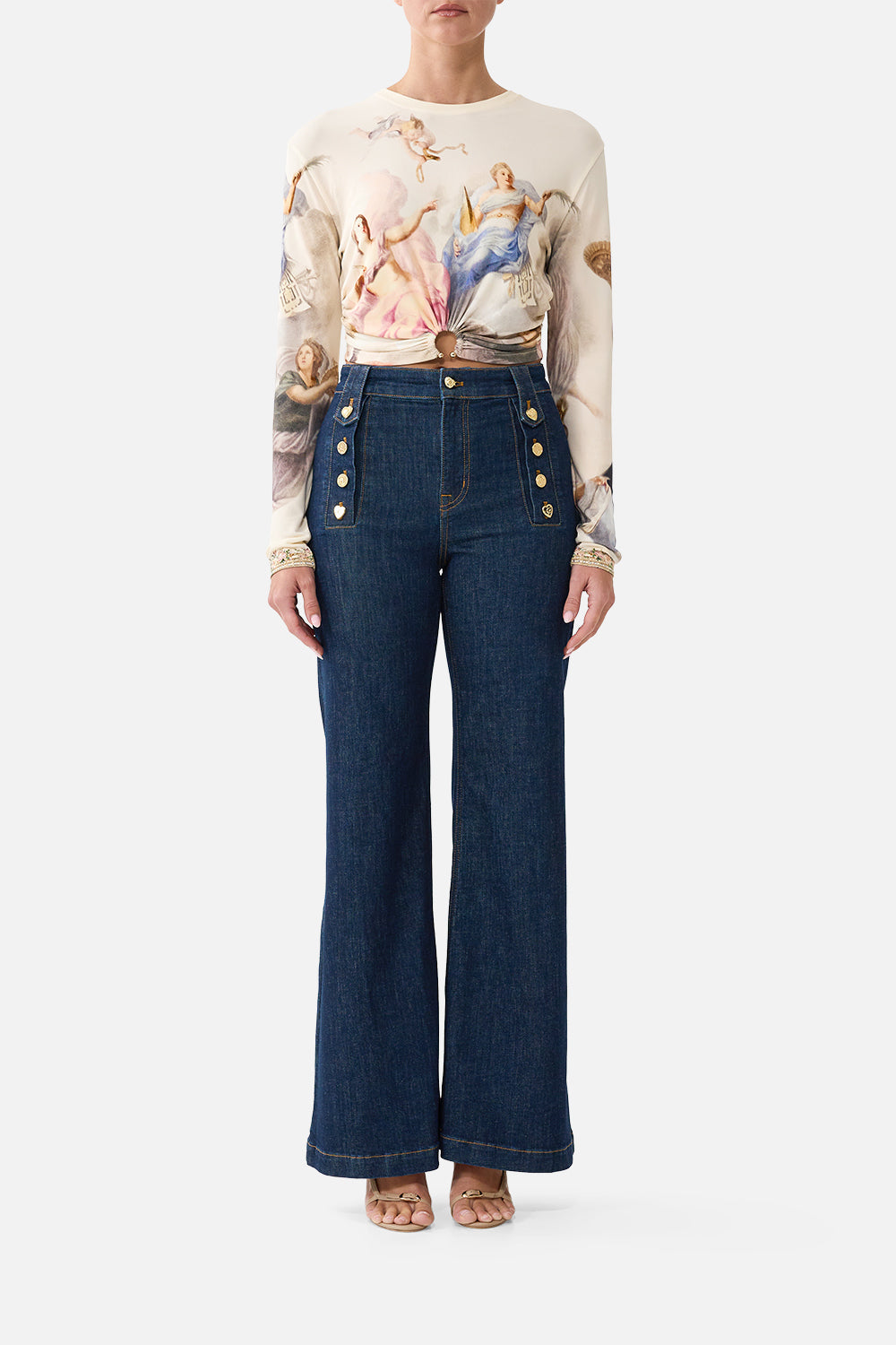 JERSEY LONG SLEEVE TOP WITH HARDWARE A CERTAIN JE NE SAIS QUOI