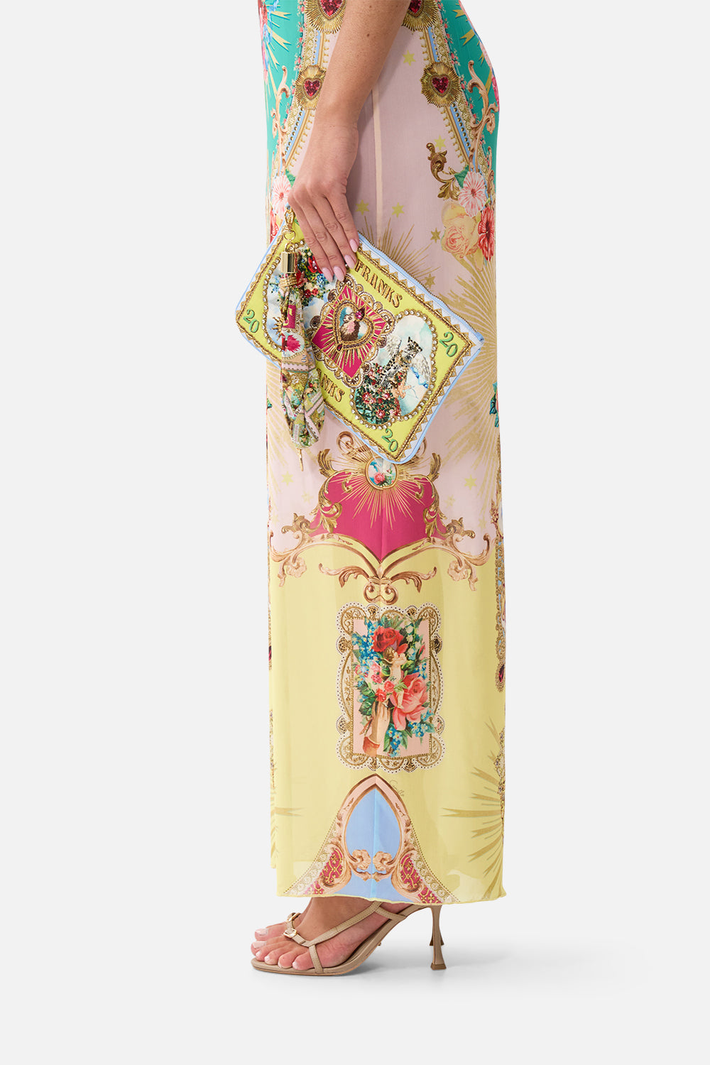 The CAMILLA SCARF CLUTCH PAINTED PRAYERS