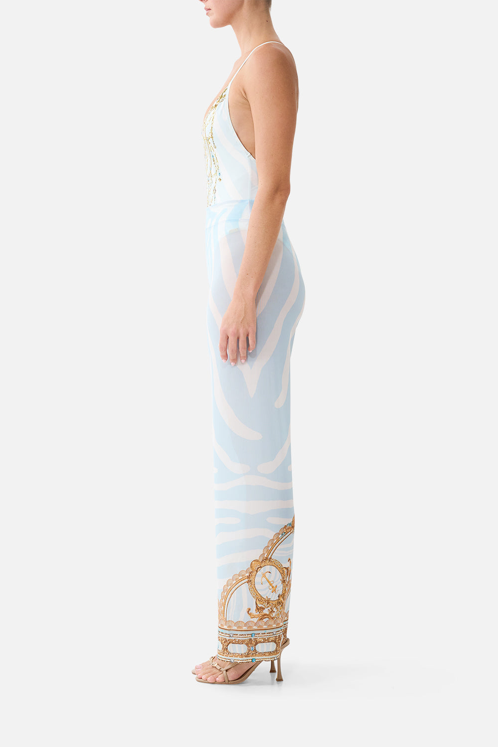 The Mesh Straight Leg Beach Pant in print Spirit Of Stripes