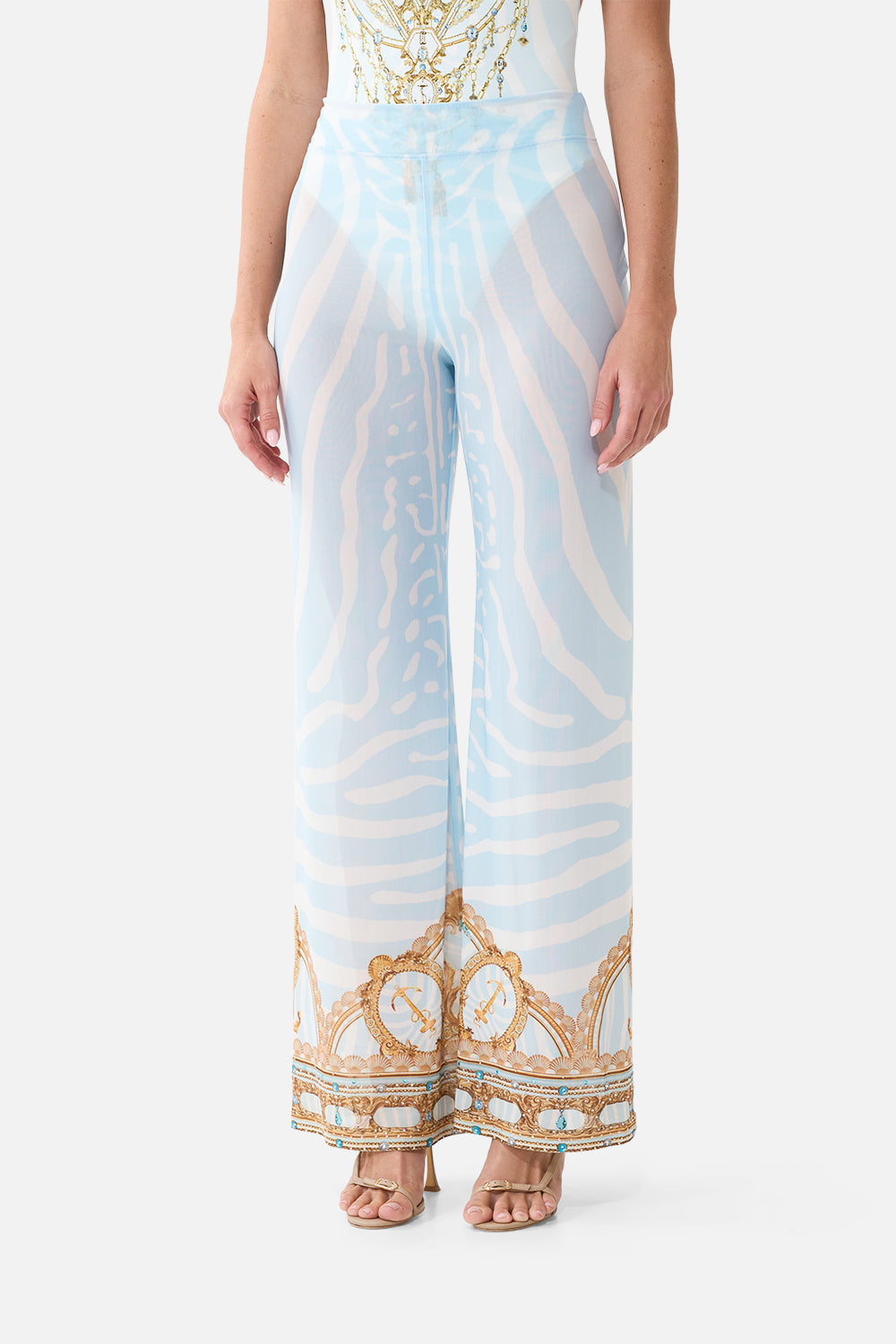 The Mesh Straight Leg Beach Pant in print Spirit Of Stripes