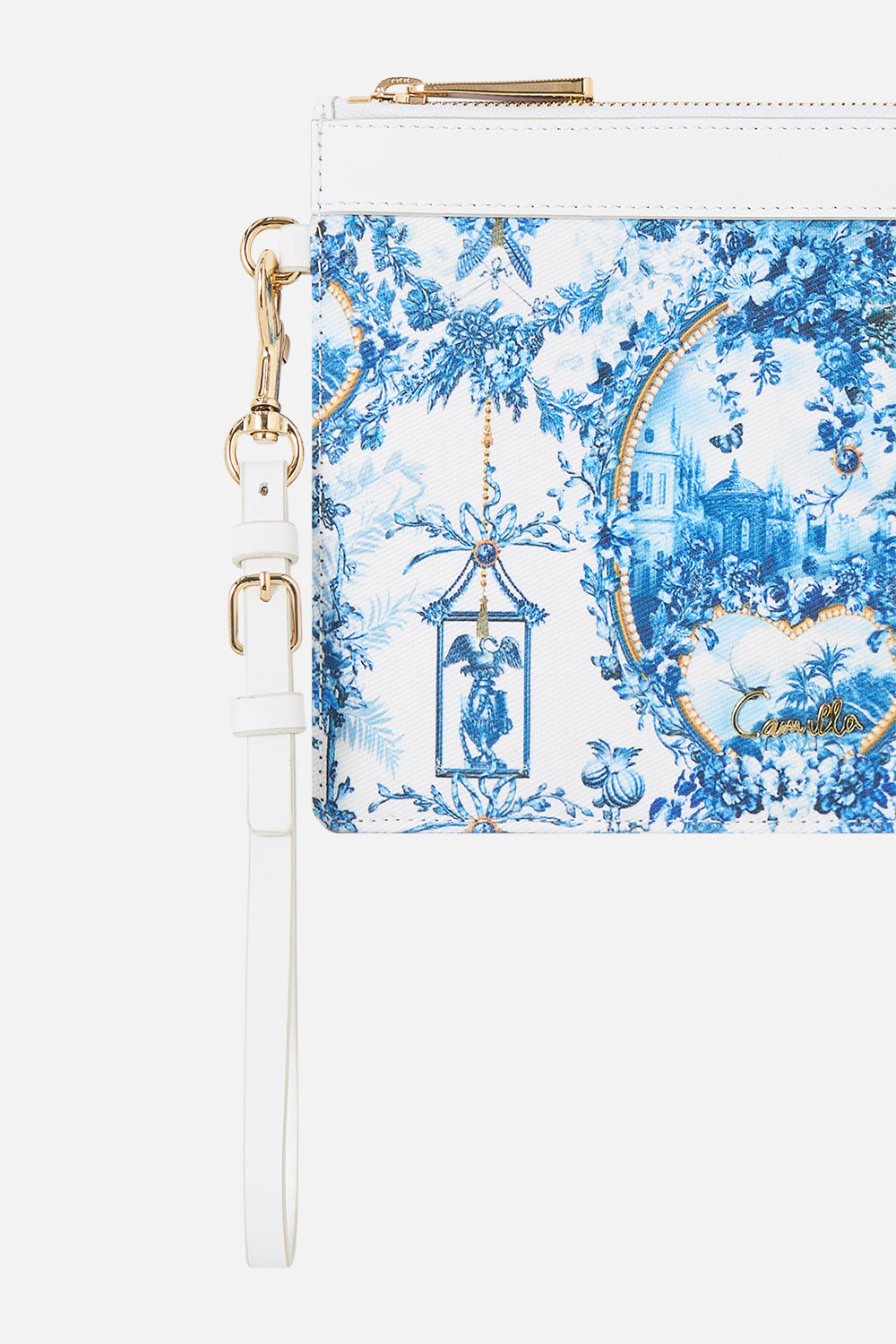 The CAMILLA CLUTCH WITH WRISTLET THE PORCELAIN PARLOUR