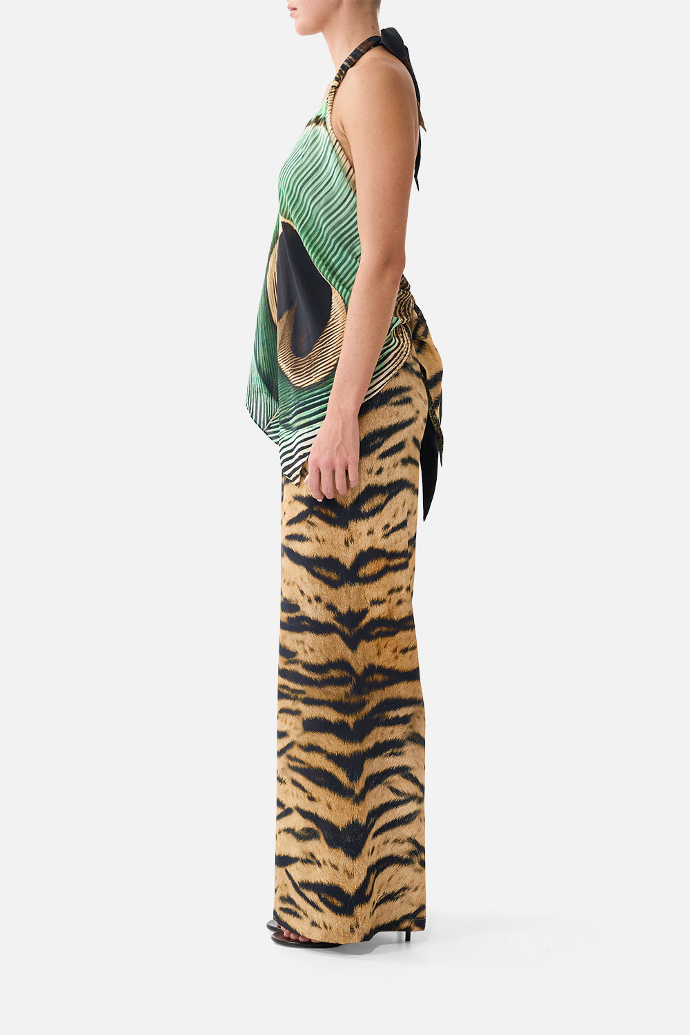 The Scarf Tie Top in print A Wink To The Wild