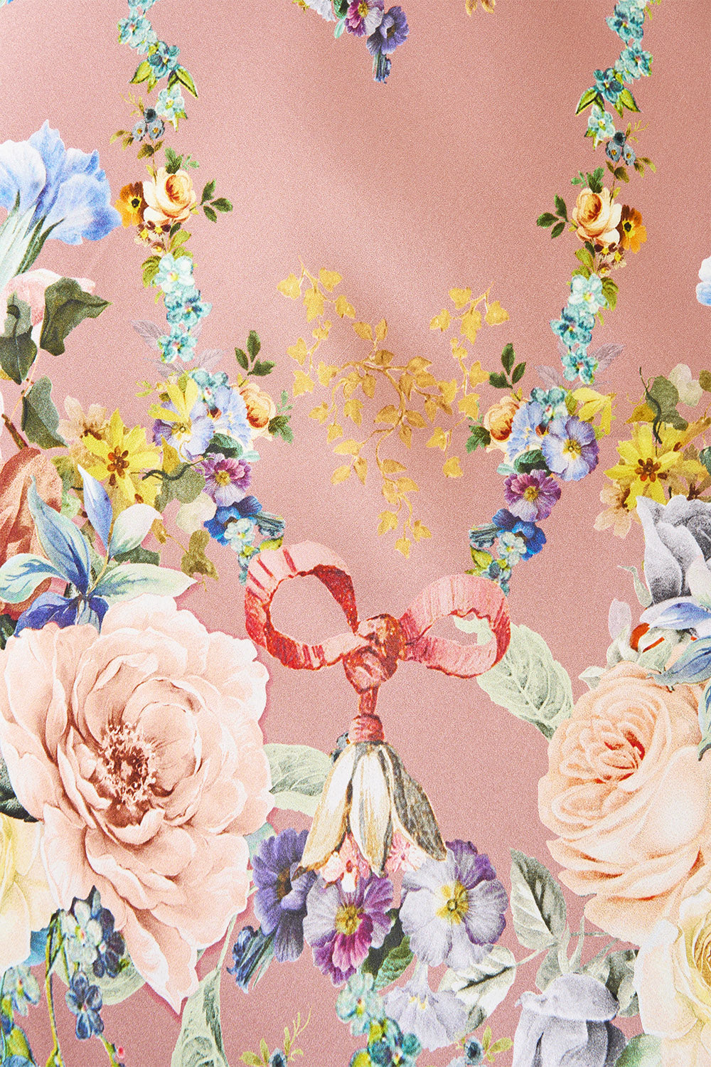 ROBE FLUIDE BIAS ENCOLURE EN V VOLANT AU DOS CHAMBER OF BLOOMS