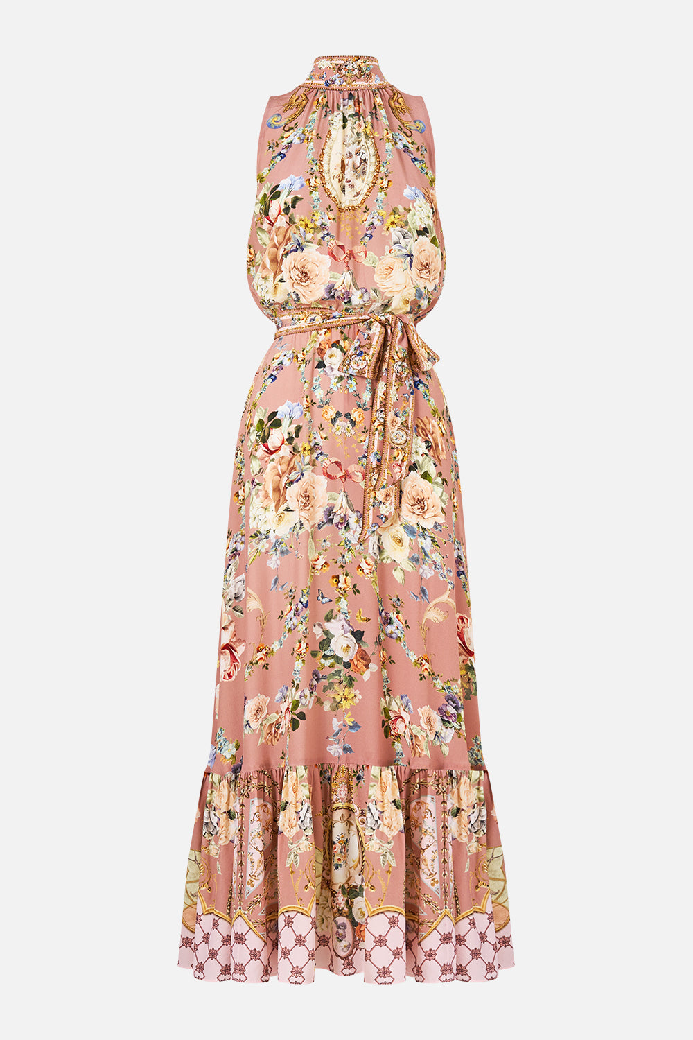 ROBE À NŒUD LAVALLIÈRE AVEC TAILLE ÉLASTIQUE CHAMBER OF BLOOMS