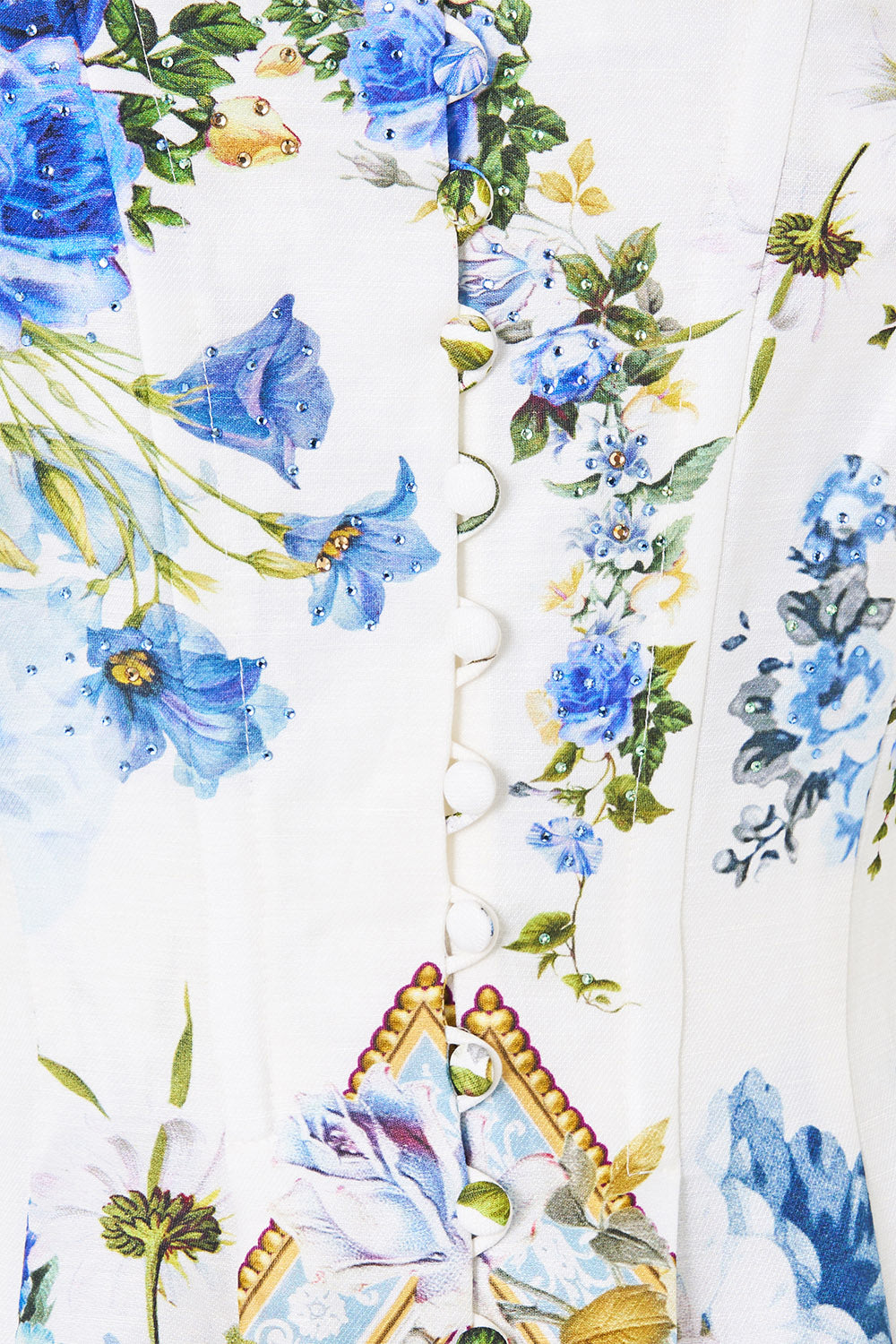 The CAMILLA CORSET DRESS WITH LONG FLARED SKIRT DANDELION SKIES