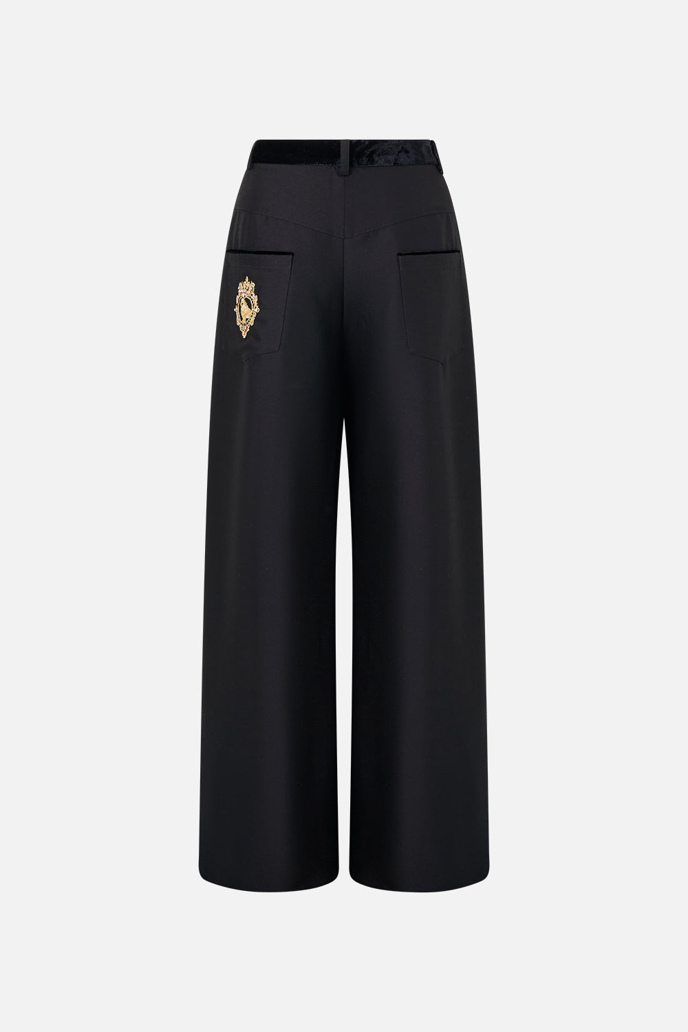 The CAMILLA Relaxed Trouser With Back Yoke Leopard Libertine in our Leopard Libertine print.