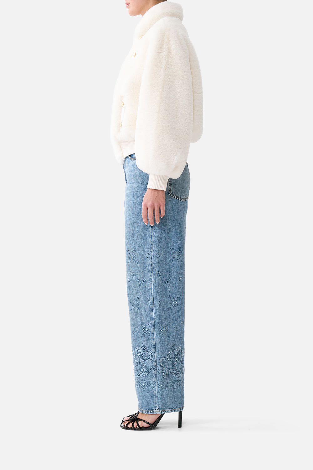 The CAMILLA FAUX FUR BOMBER WITH POCKET DETAILS MIDSUMMER MASTERPIECE
