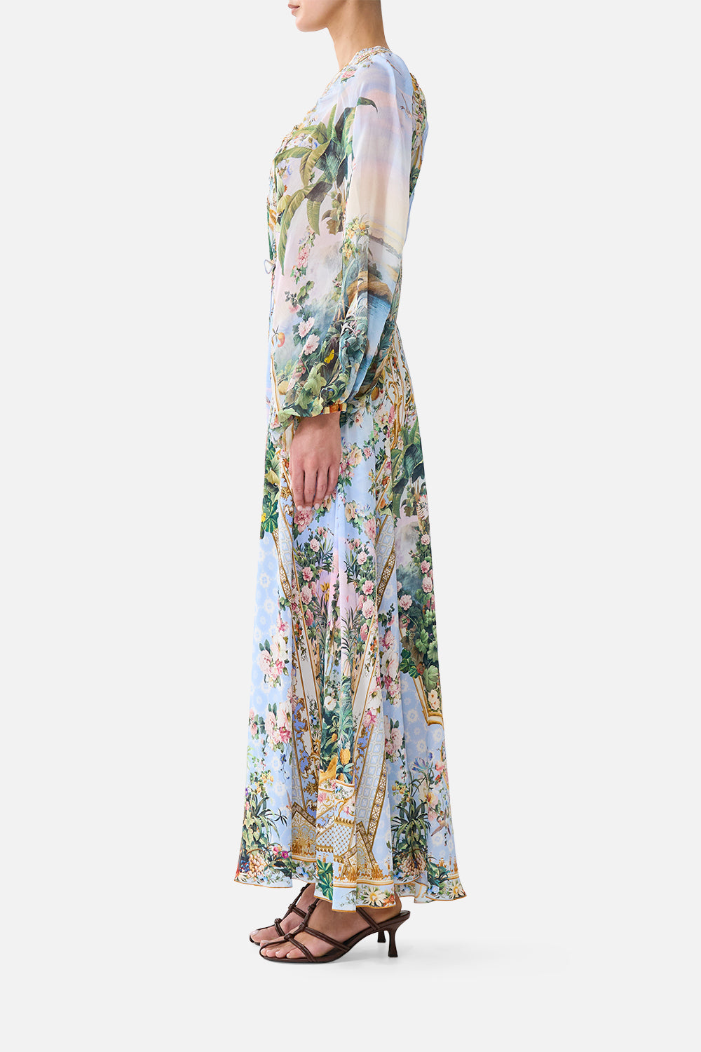 The CAMILLA Maxi Circle Skirt Sisi Society in our Sisi Society print.