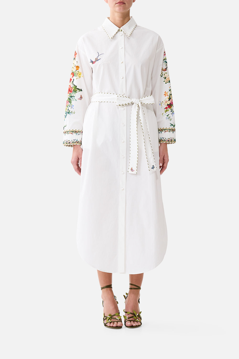 ROBE CHEMISE AVEC BOUTONS DÉCORATIFS AU DOS ART FOR THE EMPRESS