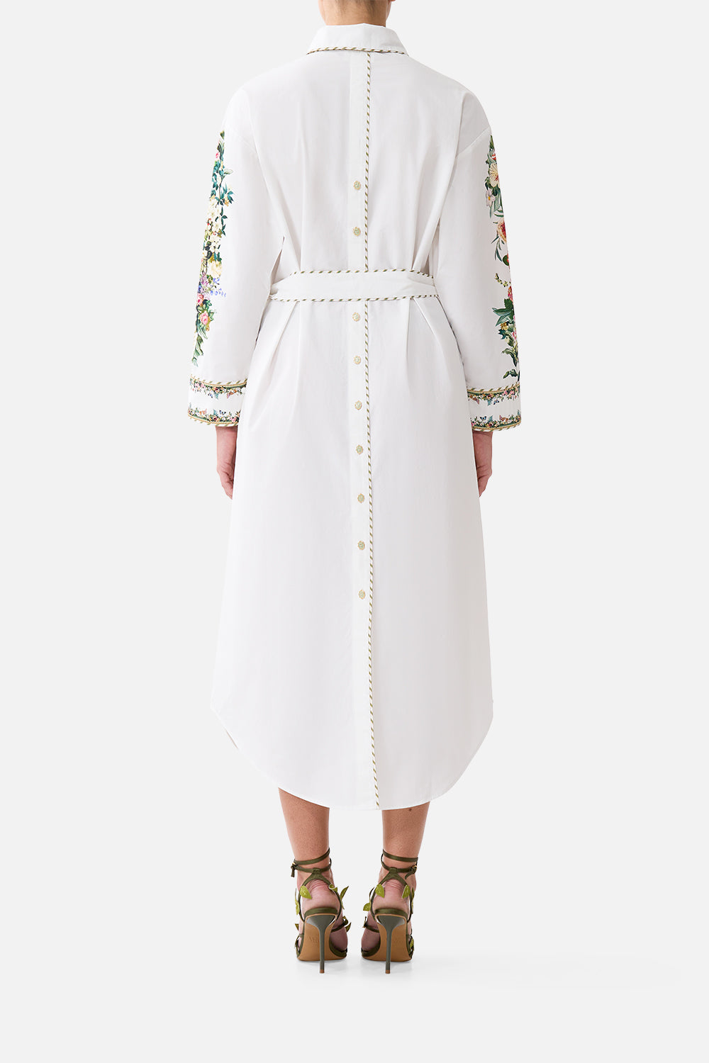 ROBE CHEMISE AVEC BOUTONS DÉCORATIFS AU DOS ART FOR THE EMPRESS