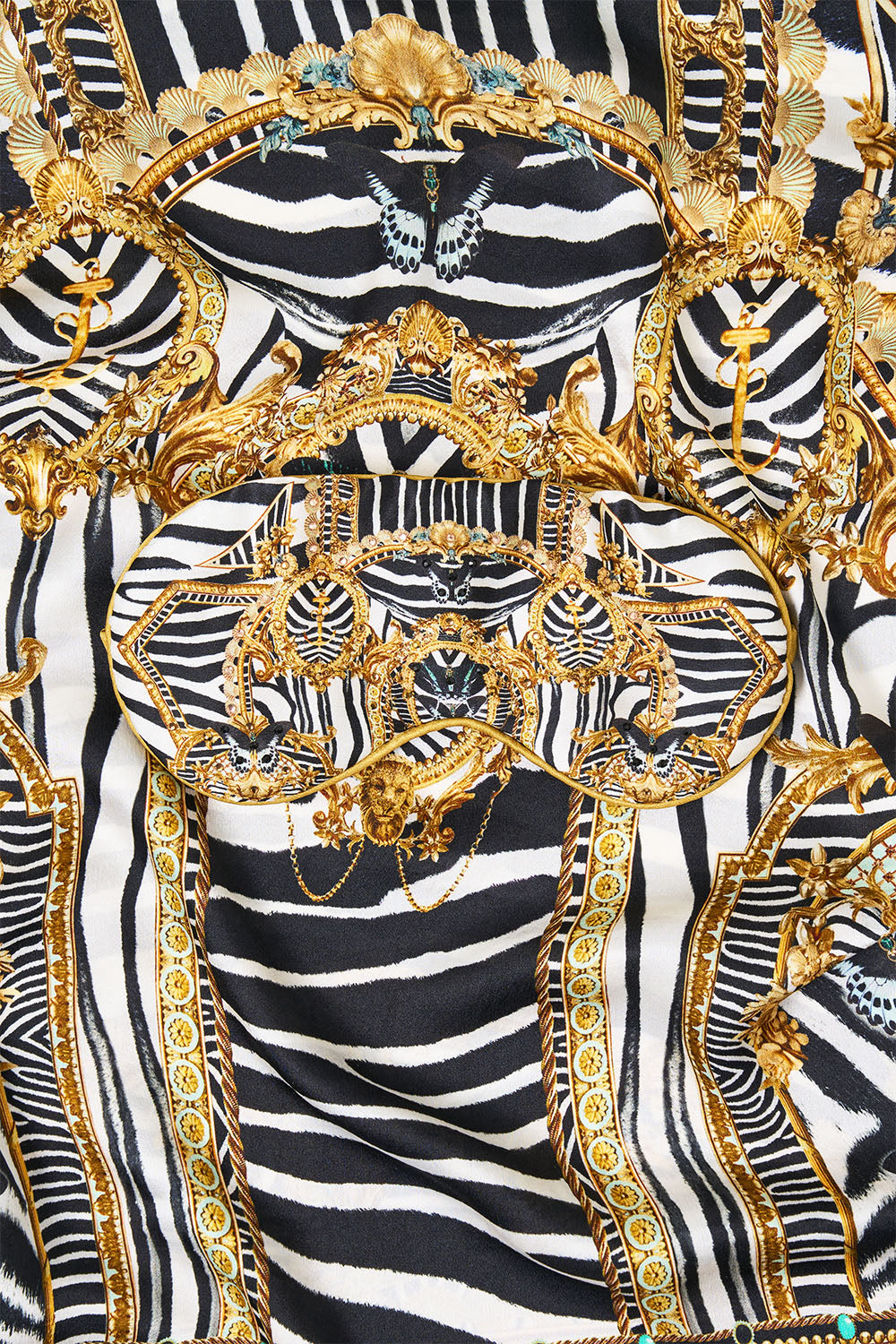 The Pillowcase And Eye Mask With Tassels Set in print Zig Zag Zoo