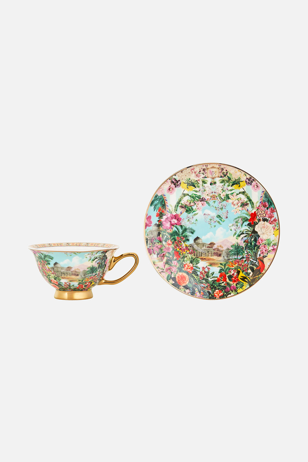 TEA CUP AND SAUCER SET LA BELLE BOTANIQUE