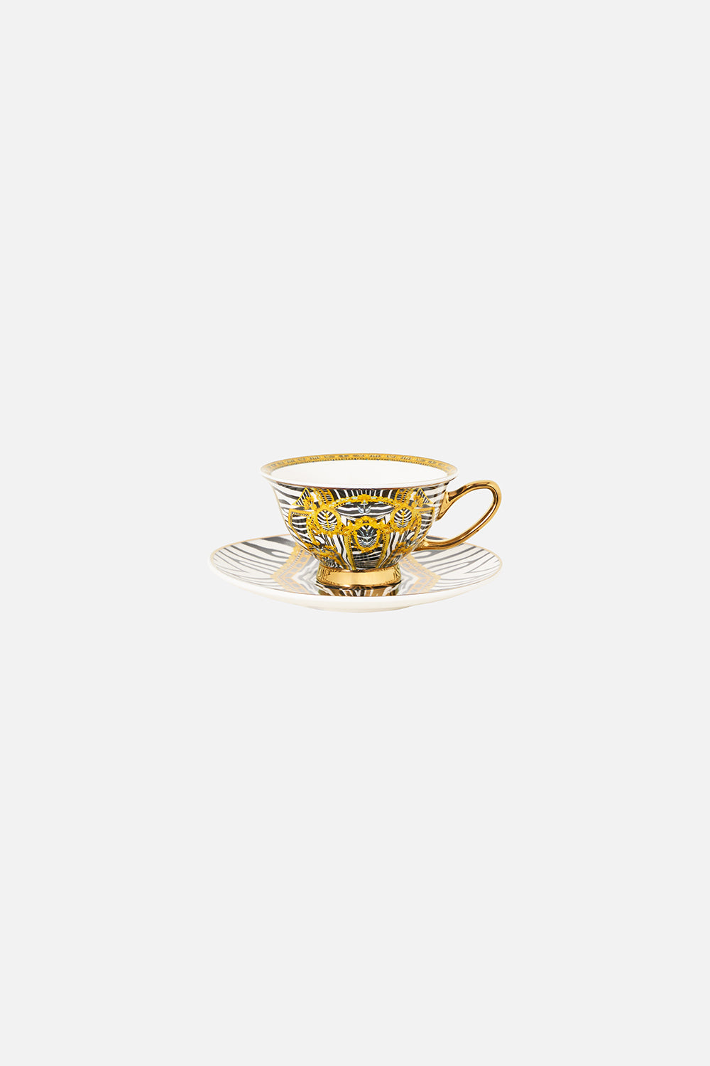 TEA CUP AND SAUCER SET ZIG ZAG ZOO
