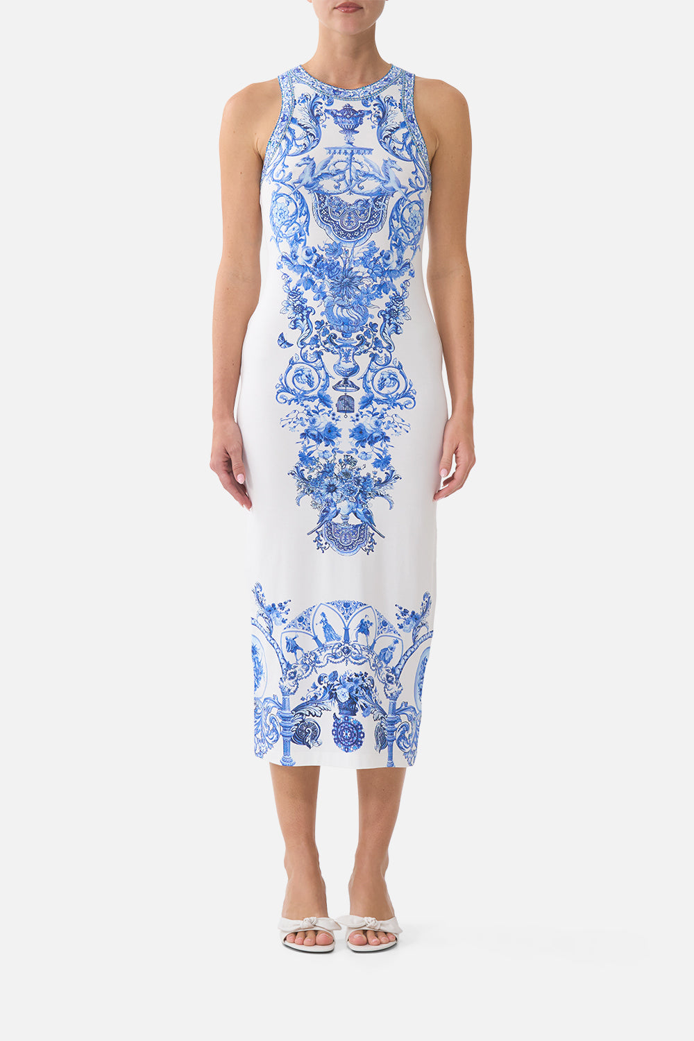 ROBE DÉBARDEUR EN JERSEY CÉRAMIQUE PANORAMIQUE