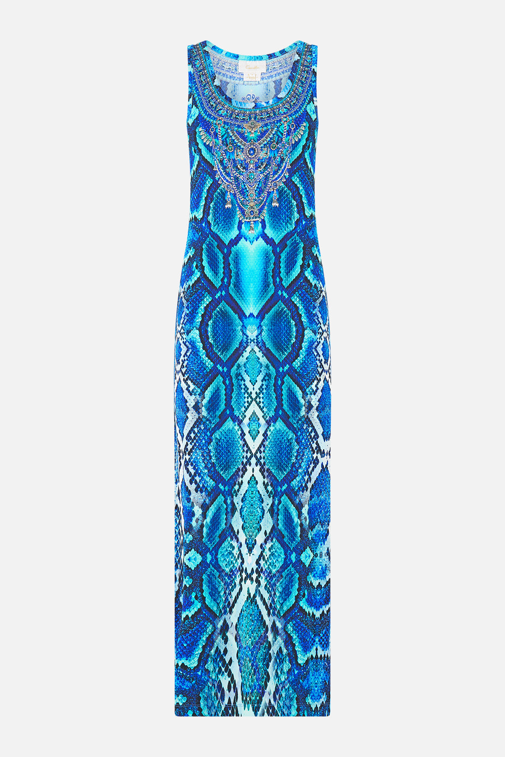 JERSEY SCOOP NECK TANK DRESS THE SAPPHIRE SERPENT