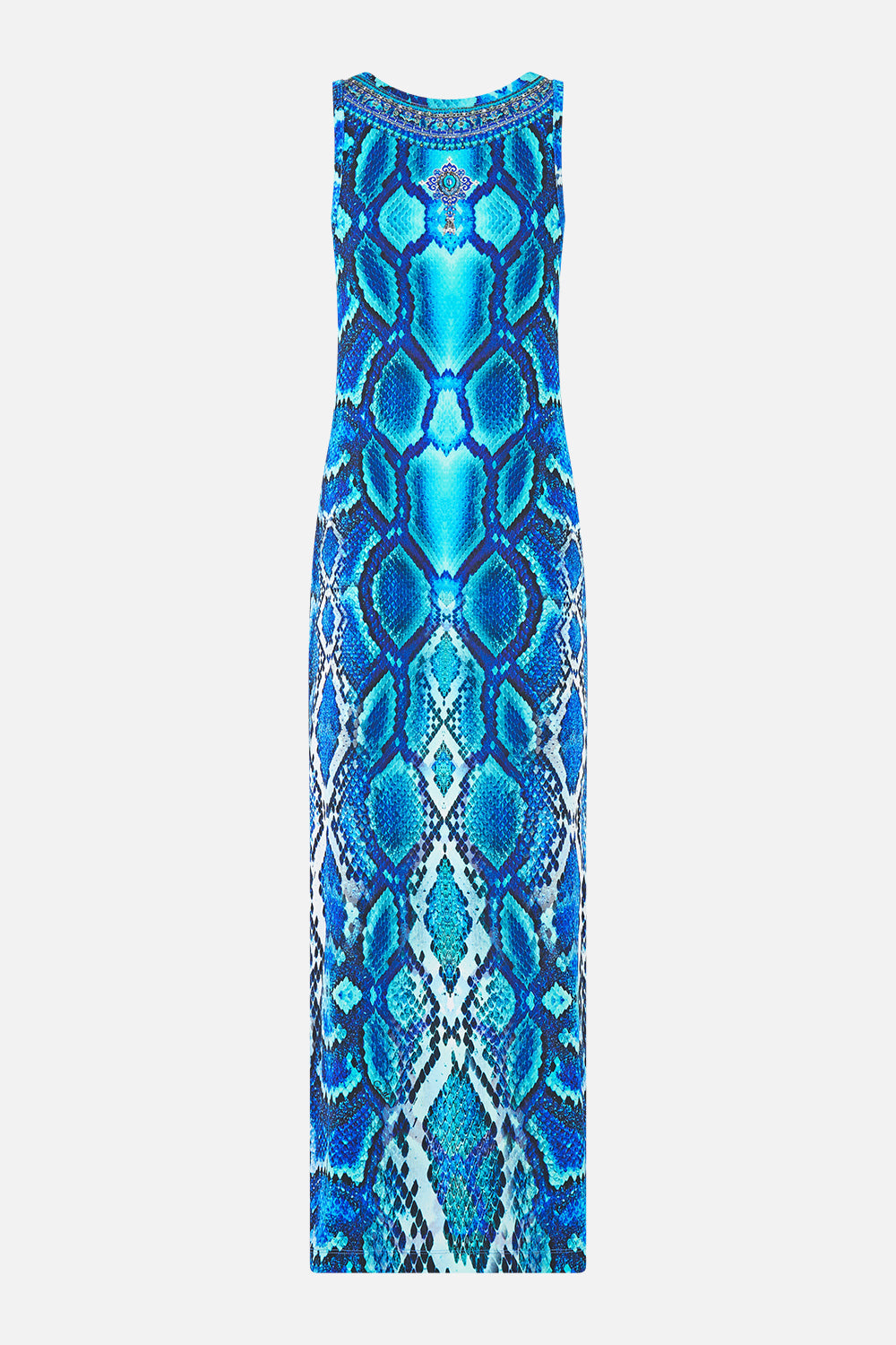 JERSEY SCOOP NECK TANK DRESS THE SAPPHIRE SERPENT