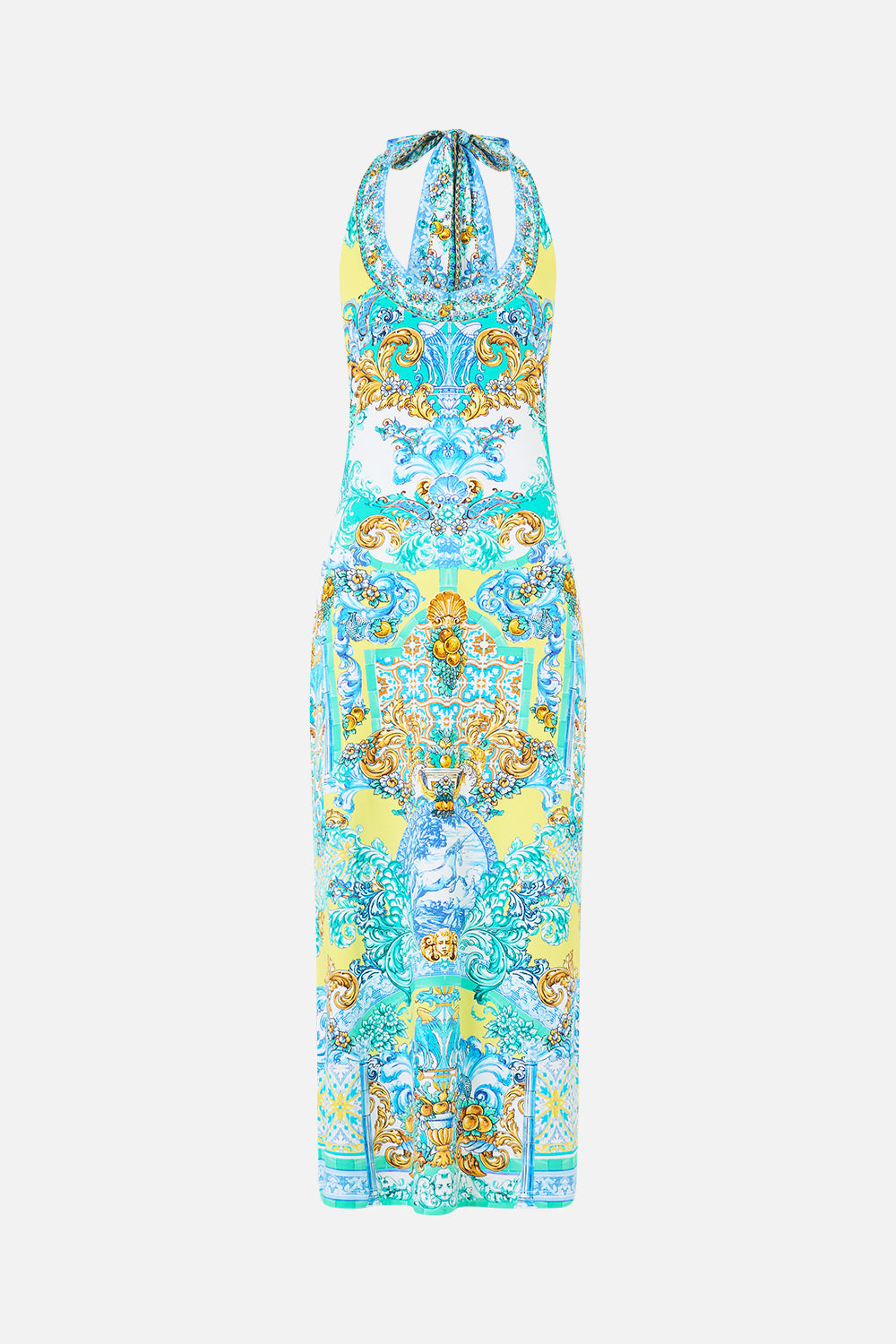 ROBE CHEMISE EN JERSEY AU MOTIF AZULEJO