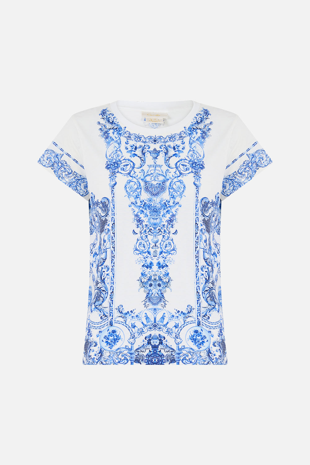 SLIM FIT ROUND NECK T-SHIRT CERAMIC PANORAMIC