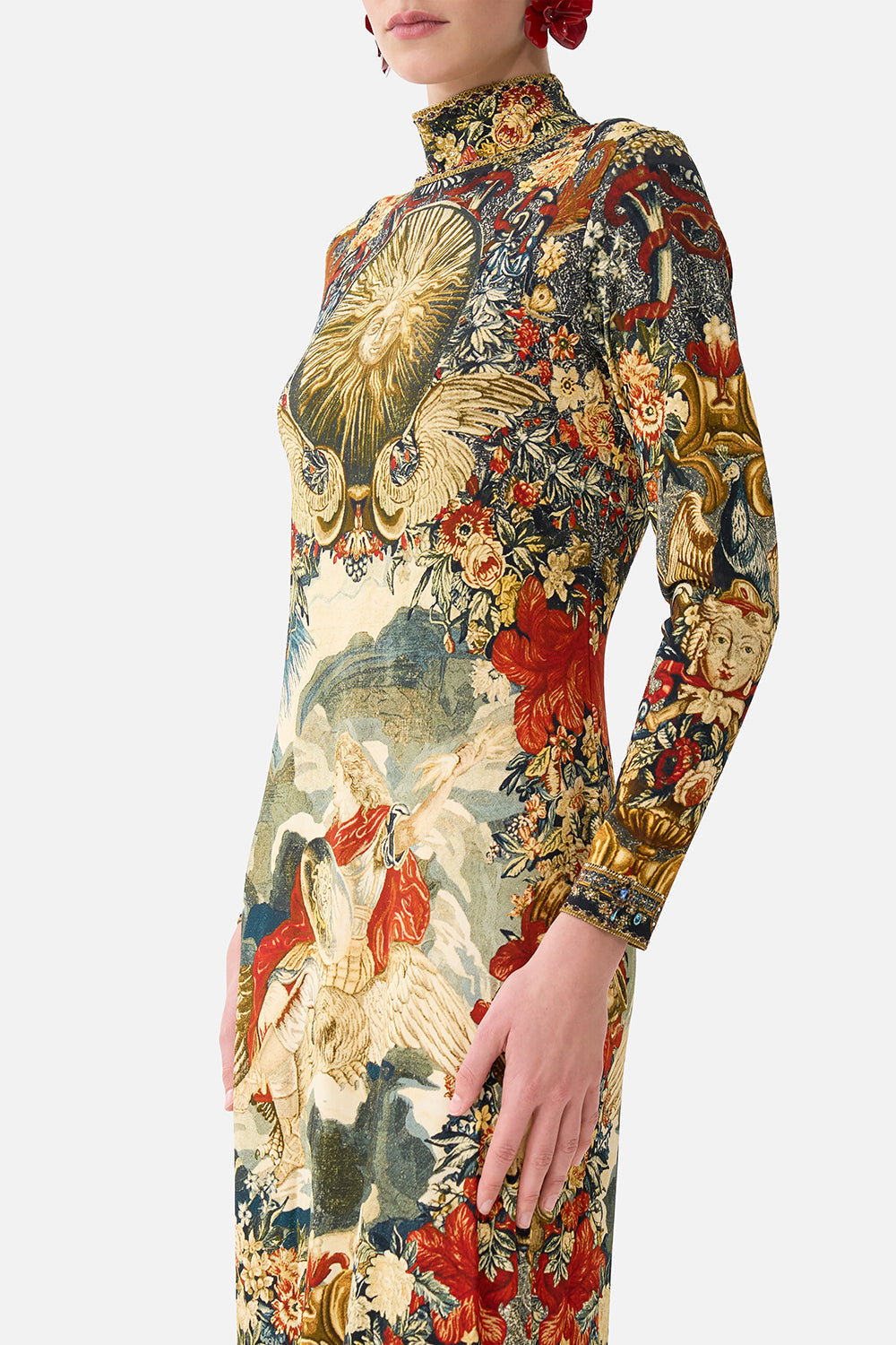 TURTLE NECK JERSEY DRESS MEET ME AT THE MET