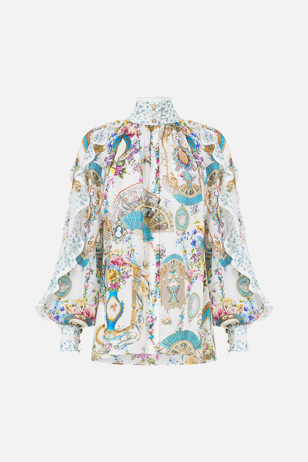 RELAXED BLOUSE WITH FRILL SLEEVE DETAIL ART FOR THE ARTISANS