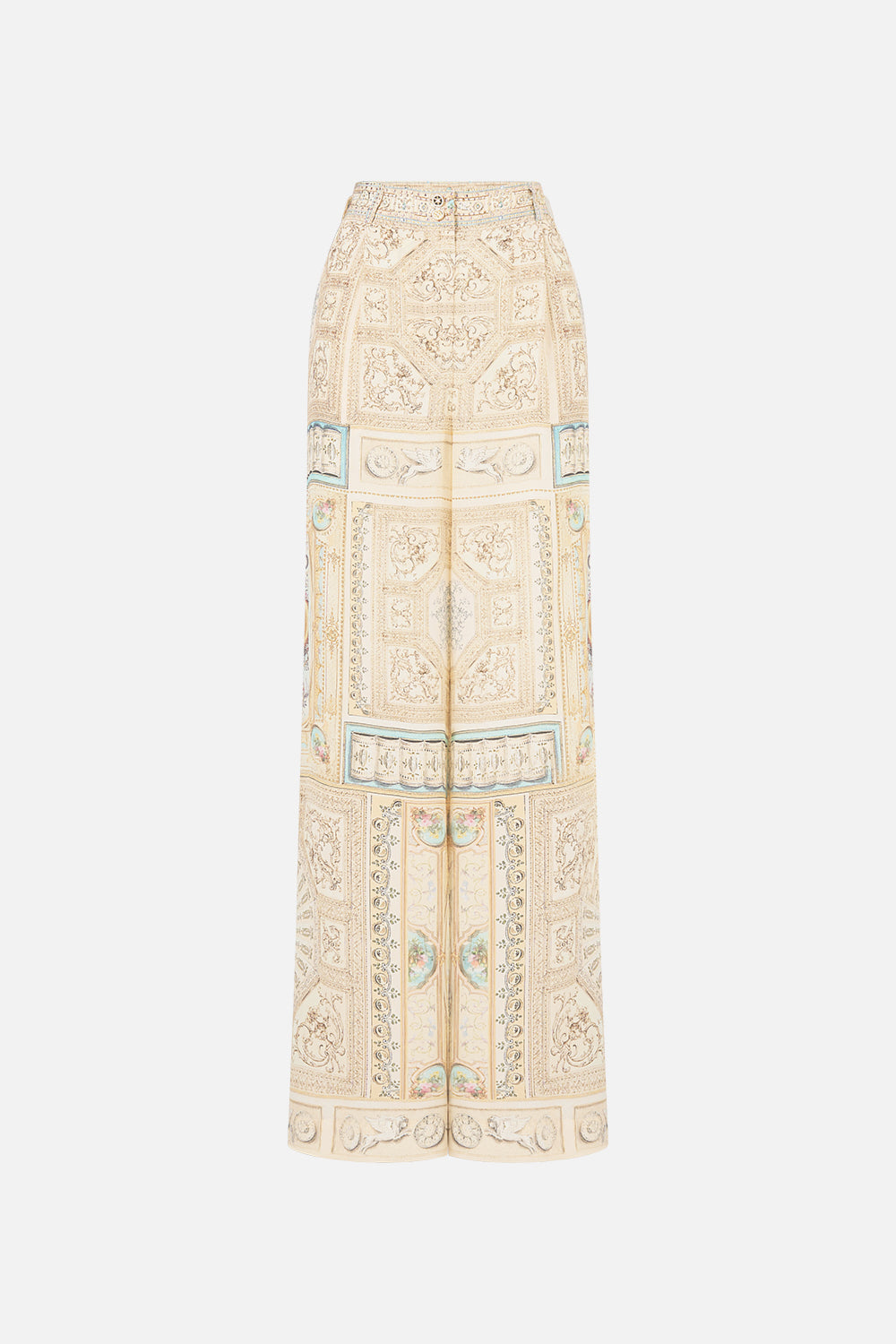 The CAMILLA Wide Leg Waisted Pant in our A Beloved Boudoir print.