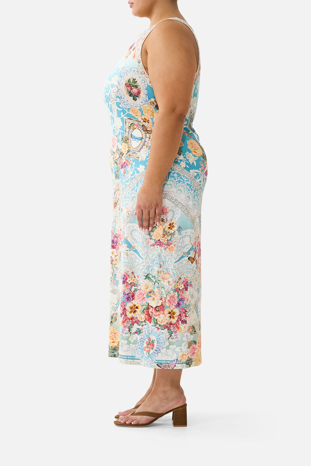 The CAMILLA CROPPED WIDE LEG PANEL PANT PALACE ZOOLOGY in our  print.