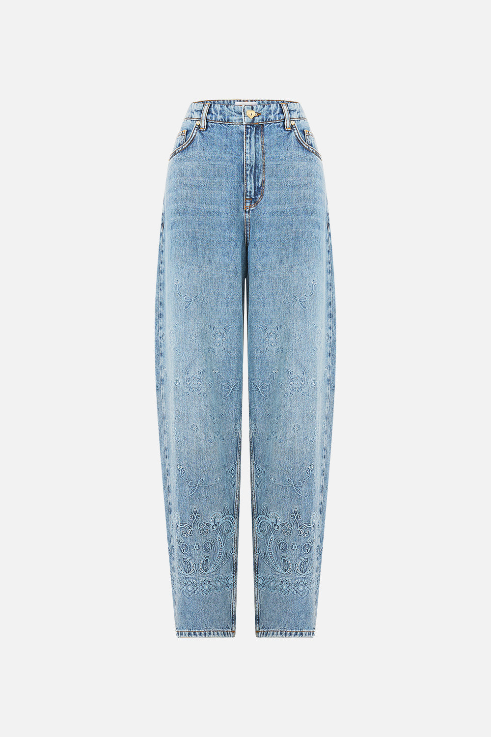 The CAMILLA Milla Girlfriend Jean Denim in our Denim print.