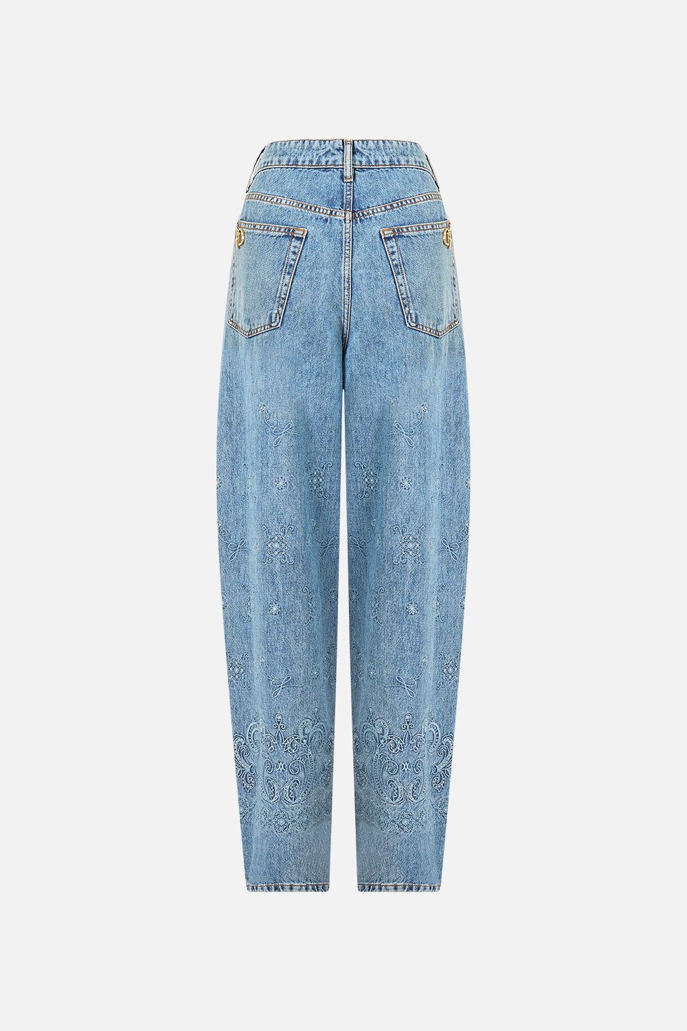 The CAMILLA Milla Girlfriend Jean Denim in our Denim print.